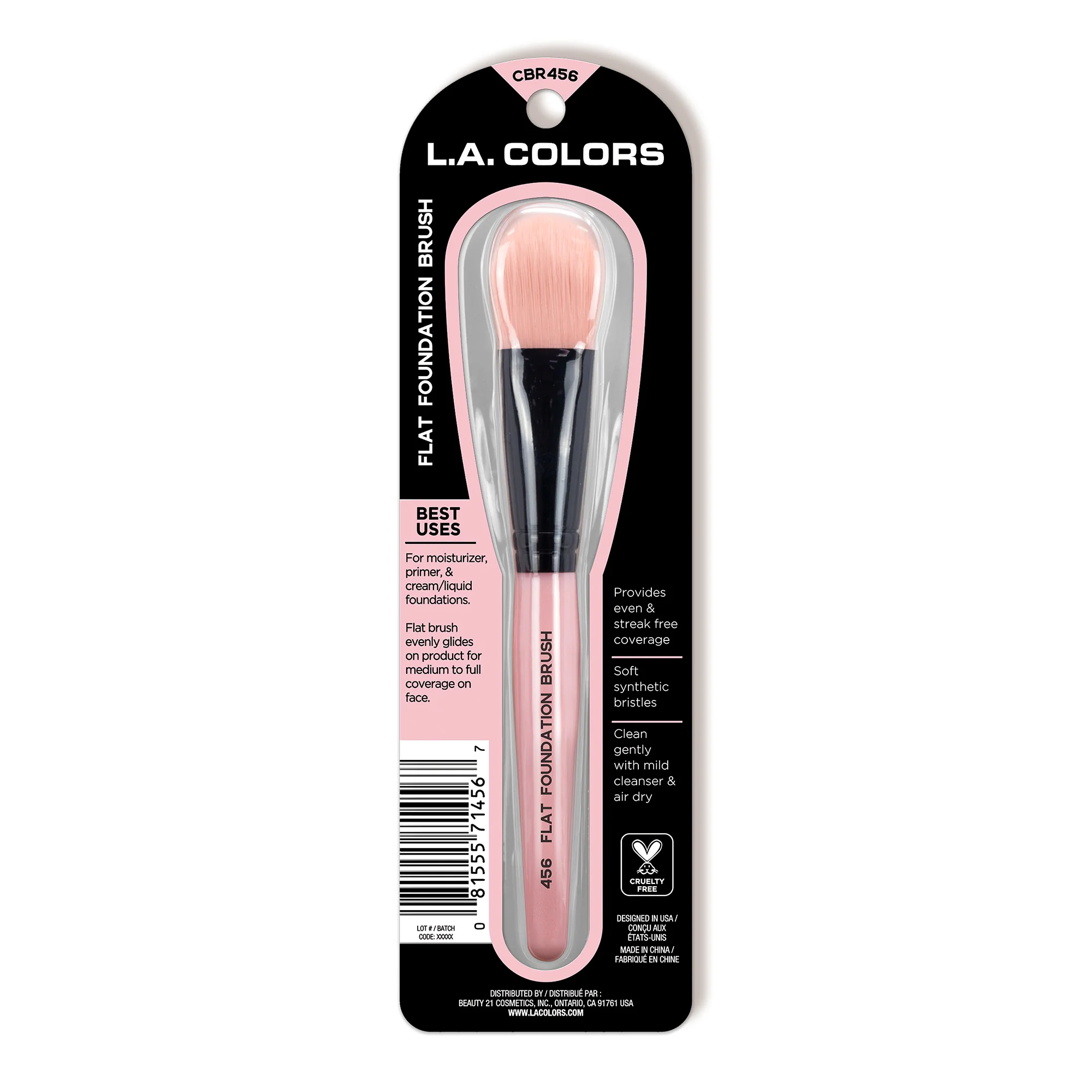 Essential Pink Flat Foundation Brush - Image 3
